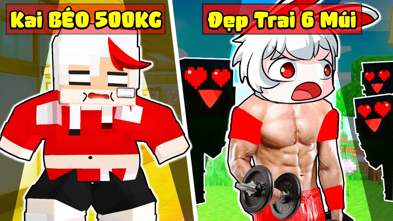 Kairon Béo Mập Xấu Xí Trở Thành HOT BOY 6 MÚI NỔI TIẾNG NHẤT TRƯỜNG Trong Minecraft 😱