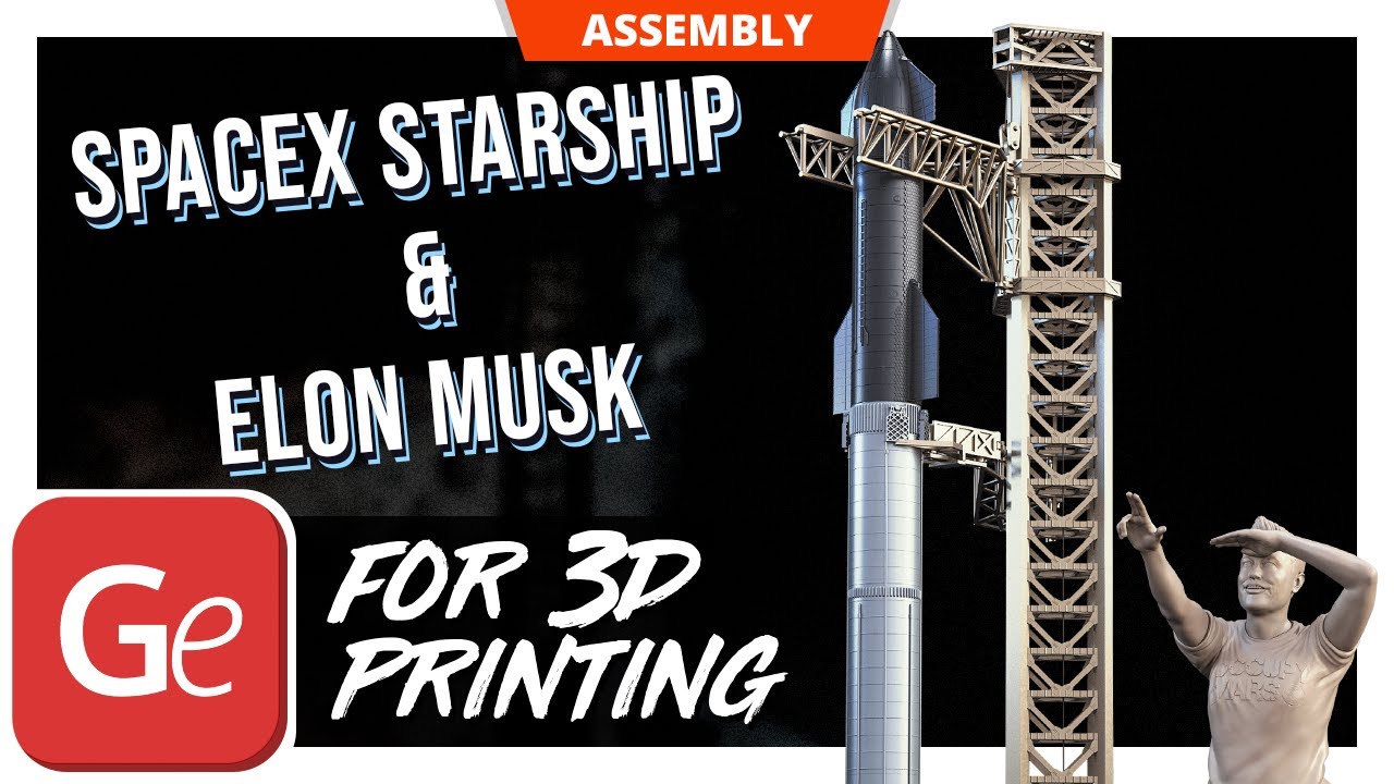 SpaceX Starship & Elon Musk 3D Printing Diorama | Assembly by Gambody