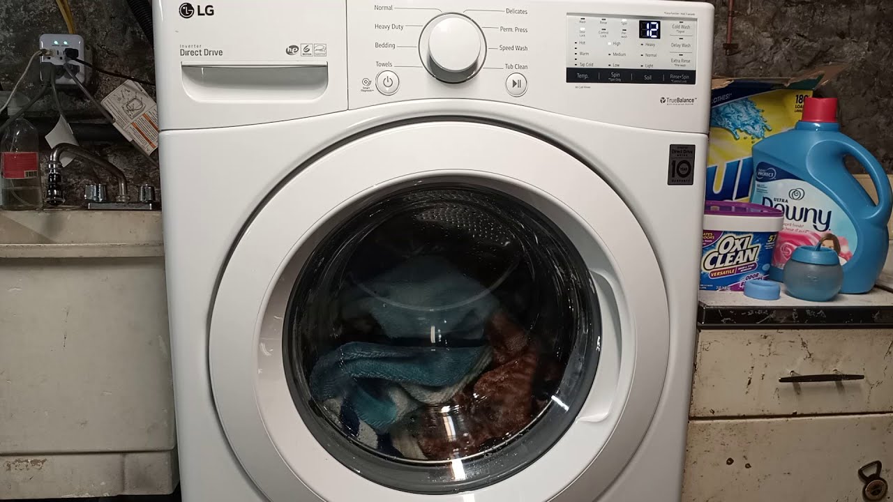 Spin Only Option on LG Front Load Washer Model# WD100C-Date: 11/15/2020