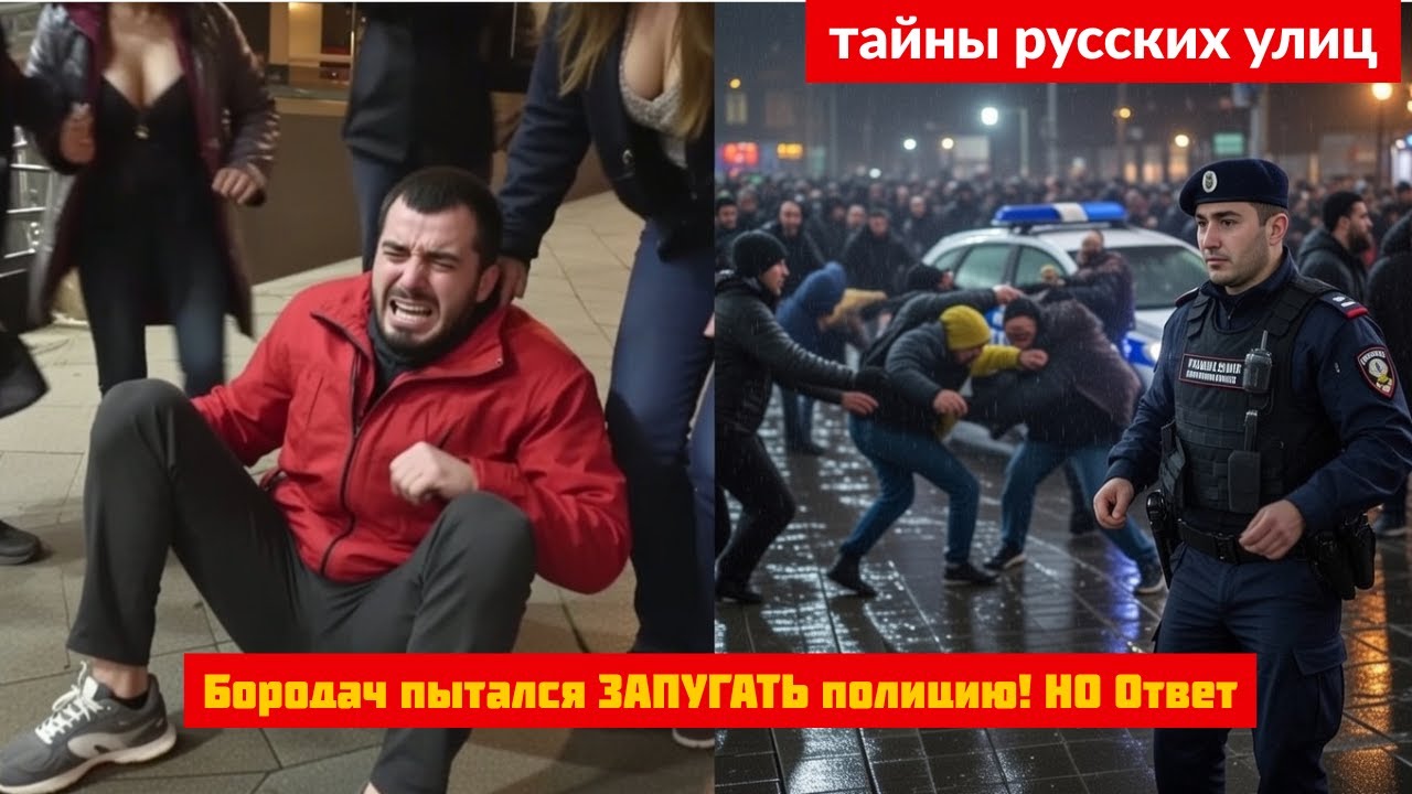 Бородач пытался ЗАПУГАТЬ полицию! НО Ответ ДВУХМЕТРОВОГО офицера заставил его ЗАМОЛЧАТЬ навсегда