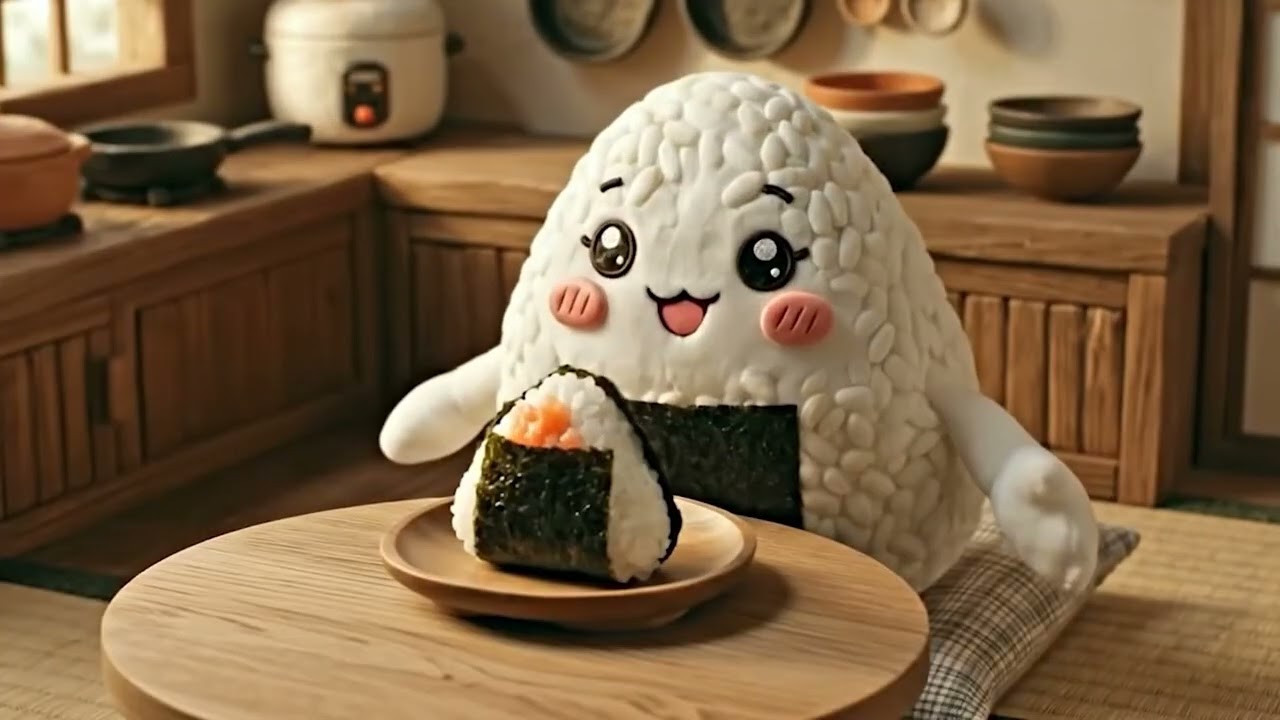 【ASMR】ぼくが…ぼくを作る？🍙 おにぎり君の不思議なクッキング＆もぐもぐタイム　Cannibalism?! Rice Ball Making a Rice Ball