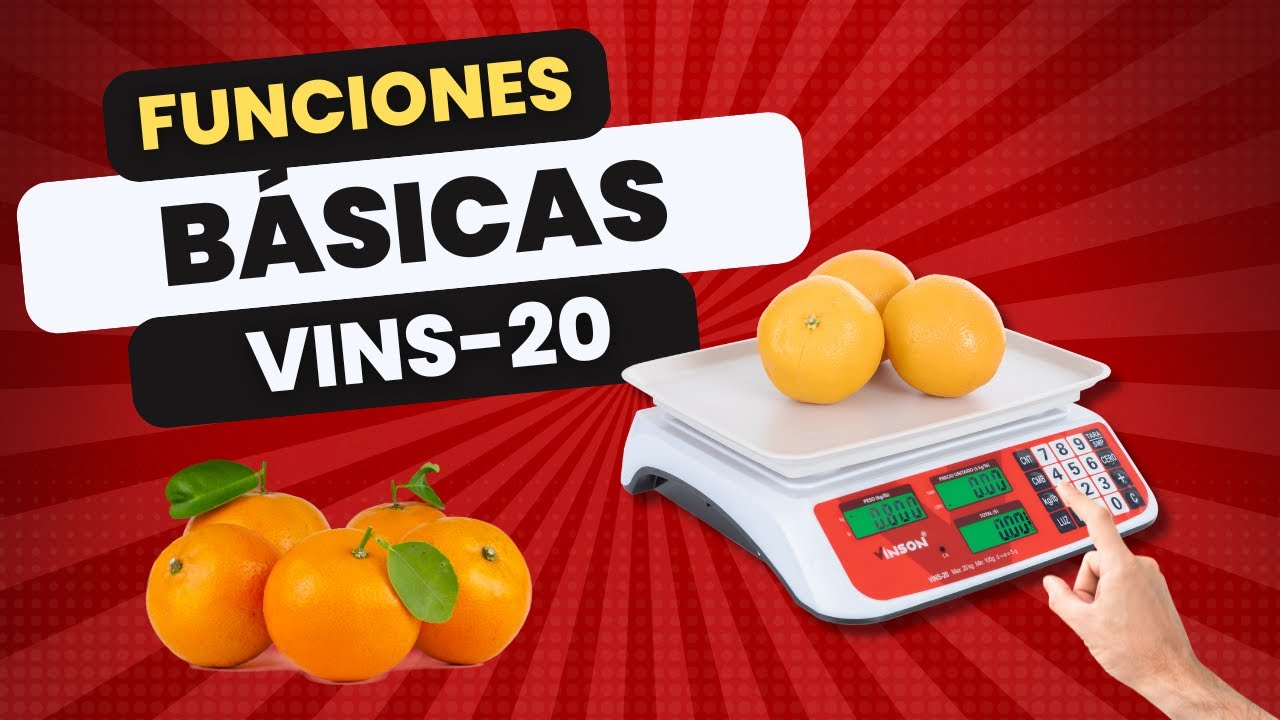 FUNCIONES BÁSICAS DE BASCULA VINSON 20 KILOS