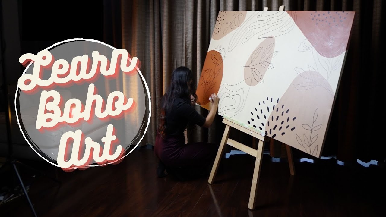 Boho Painting Tutorial l DIY boho painting for beginners l How to create a boho painting