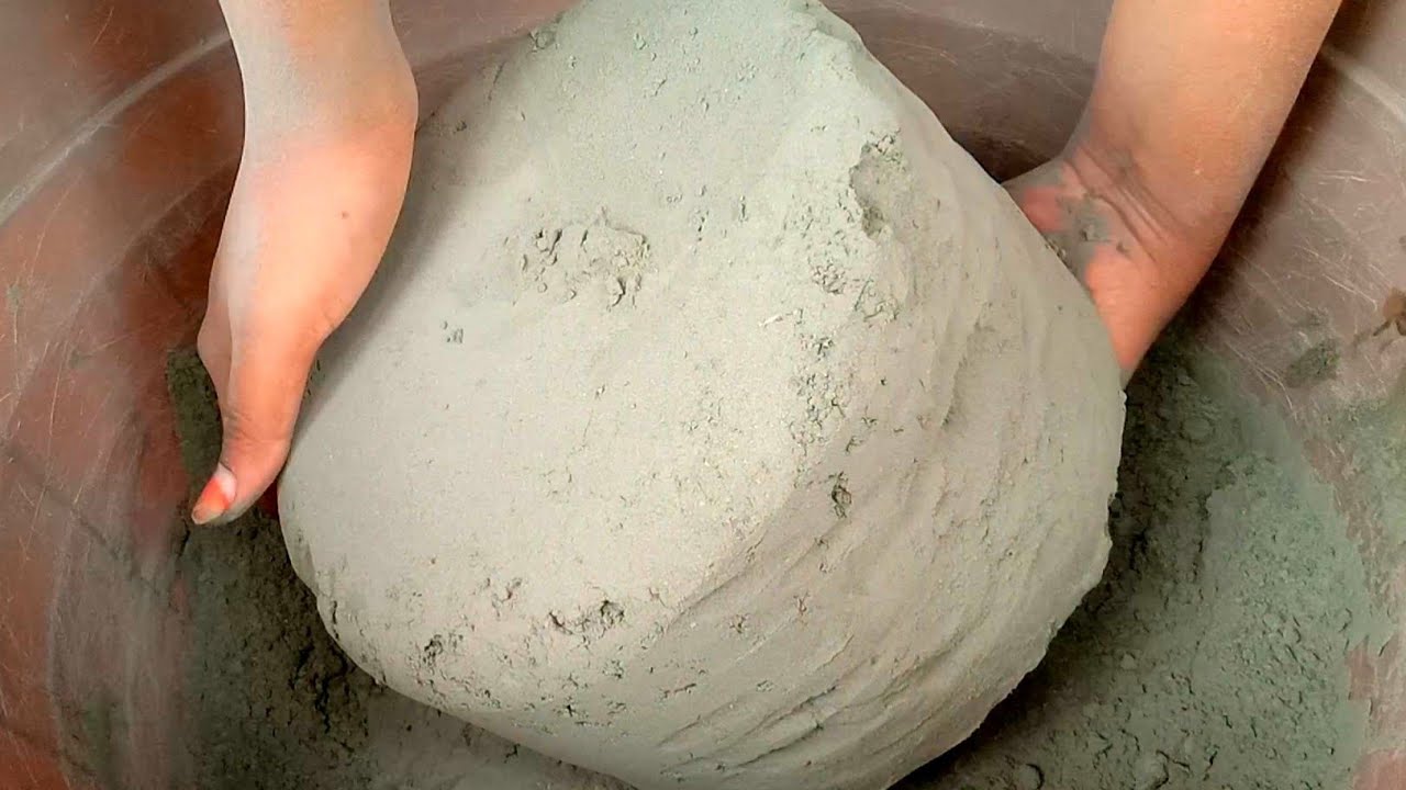 Pure cement big giant blocks dry, wet crumbling |Satisfying video |Asmr puppys