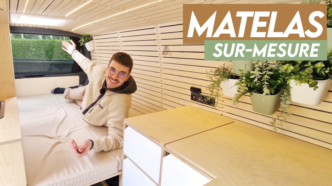 42. MATELAS et HOUSSES sur mesure dans mon FOURGON AMÉNAGÉ - lit peigne 😴