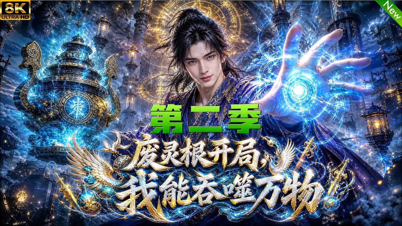 第二季来了！📢废柴小伙开局废灵根，意外觉醒吞噬灵气天赋，从此踏上逆天改命之路！剧情超好看，全程高能！ #动漫 #anime #逆袭