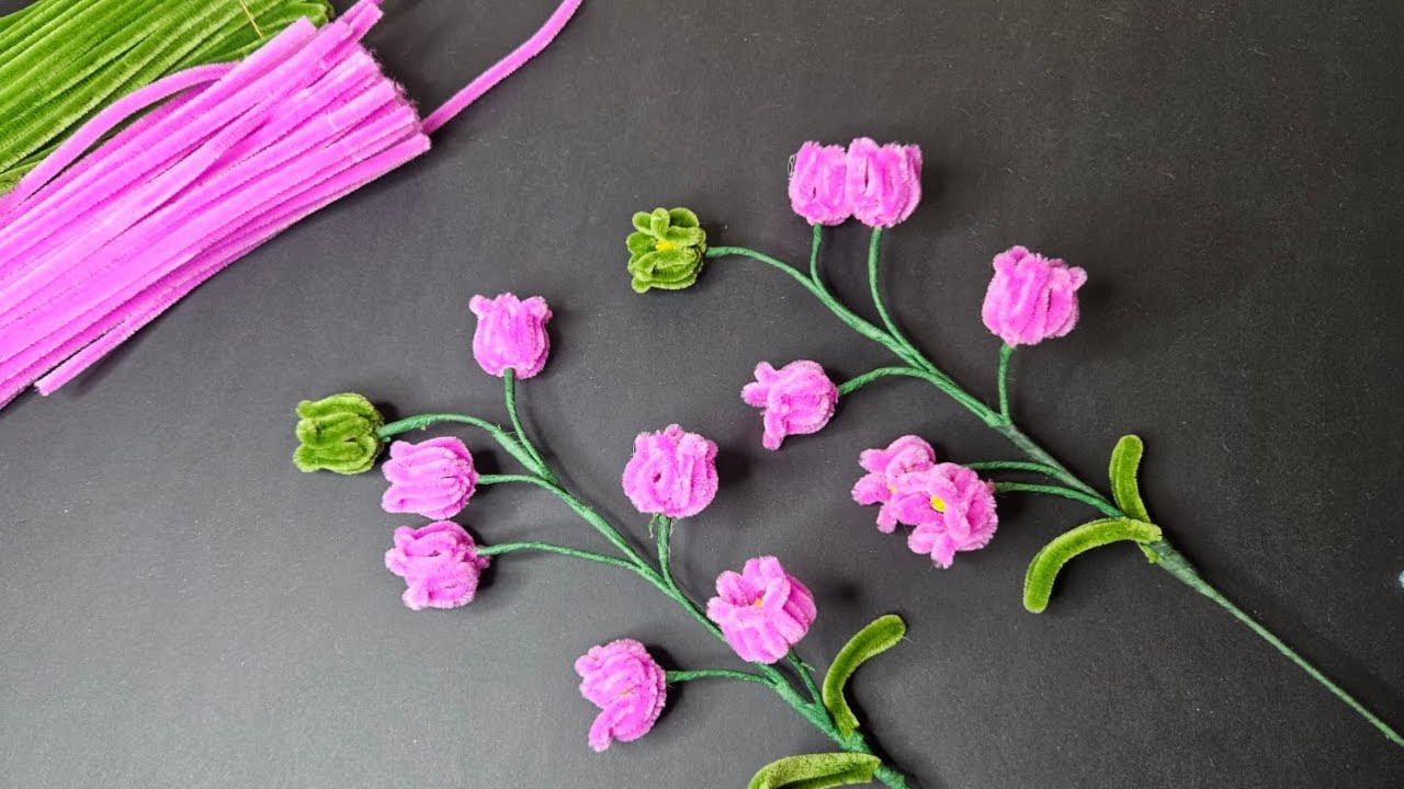 How To Make Pipe Cleaner Lily Flower l DIY l Handmade Flowers l Pipe Cleaner Craft