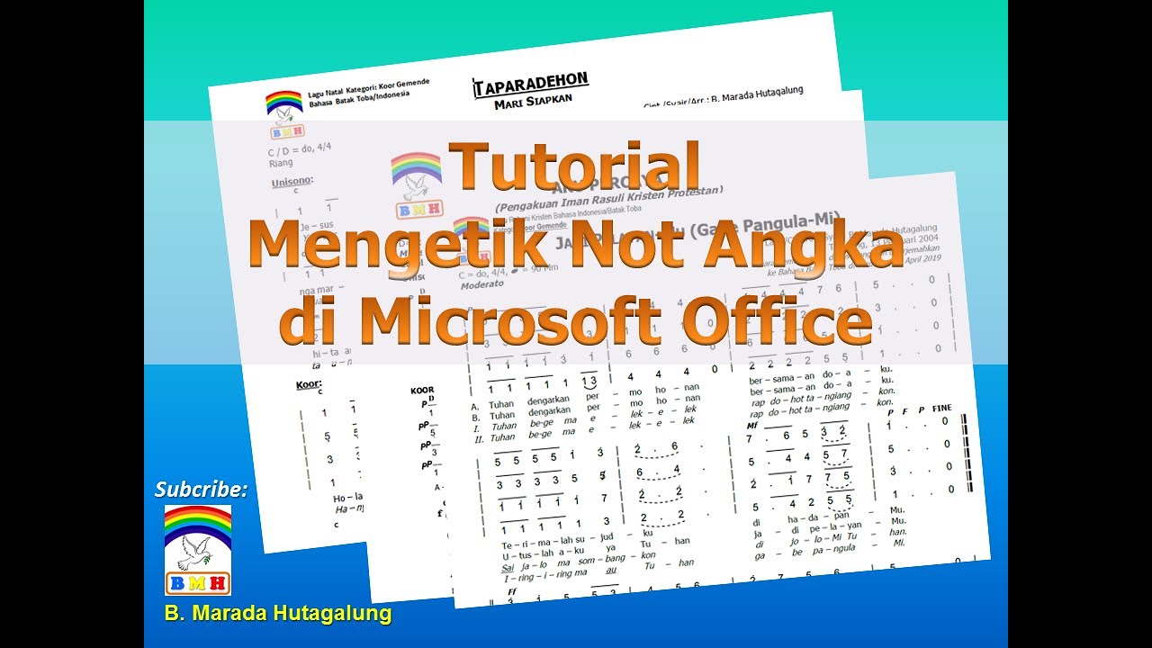 Tutorial - Mengetik Not Angka di Microsoft Word