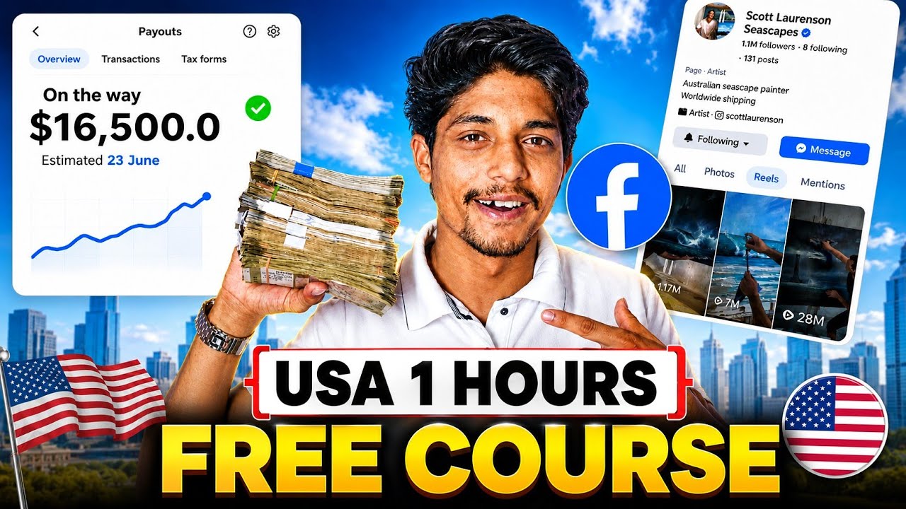 🔥 USA Facebook Page Full Course 2026 🇺🇸 | 1 Hour Free AI Guide