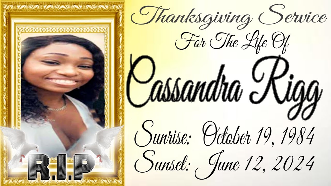 Cassandra Rigg Thanksgiving Service on Monday July 29, 2024 at the Power Of Faith Assembly St.Cath.