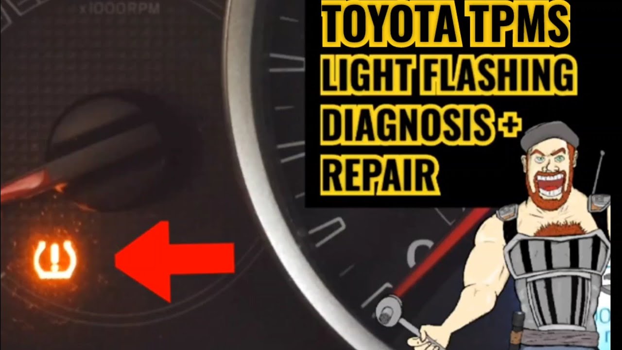 TOYOTA TIRE WARNING LIGHT _ TPMS LIGHT FLASHING TUTORIAL _HOW TO SOLVE