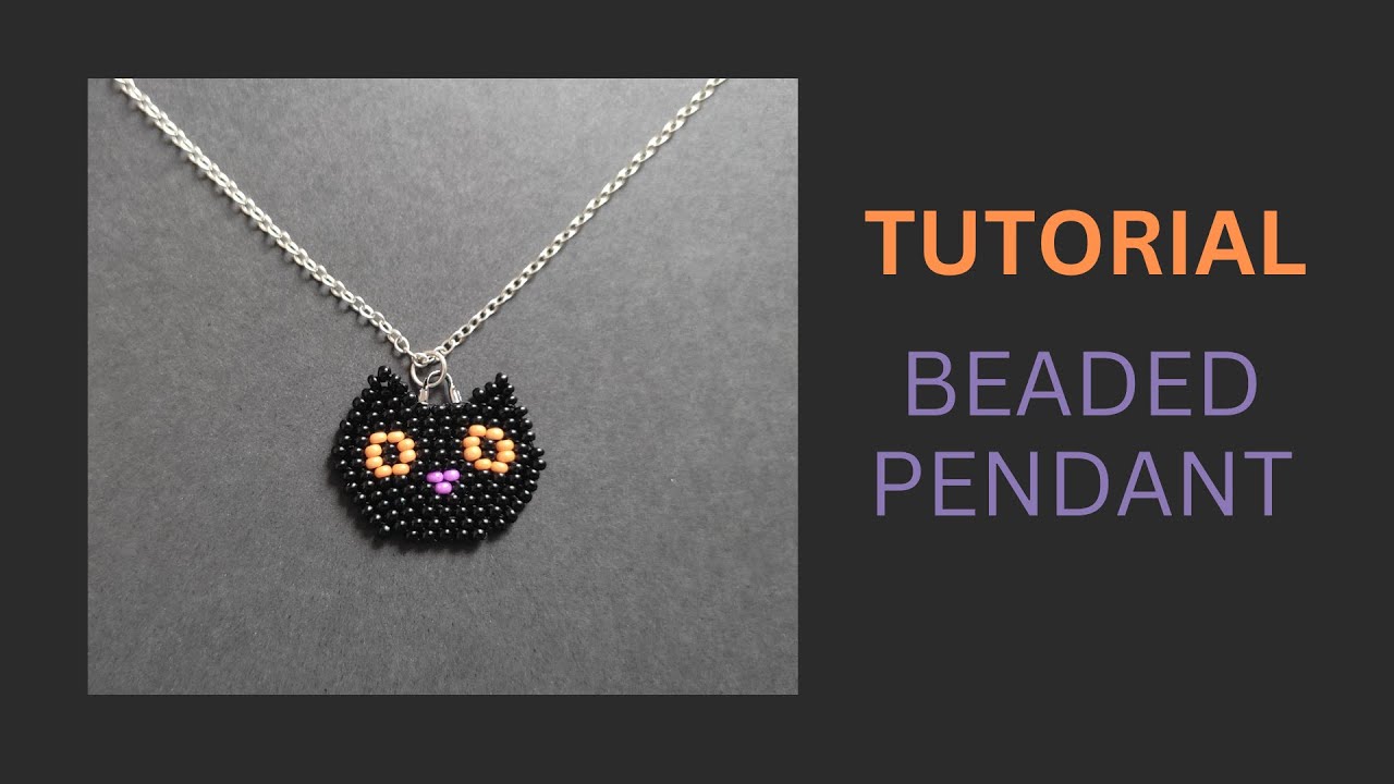 TUTORIAL Beaded Pendant, DIY Seed Bead Pendant