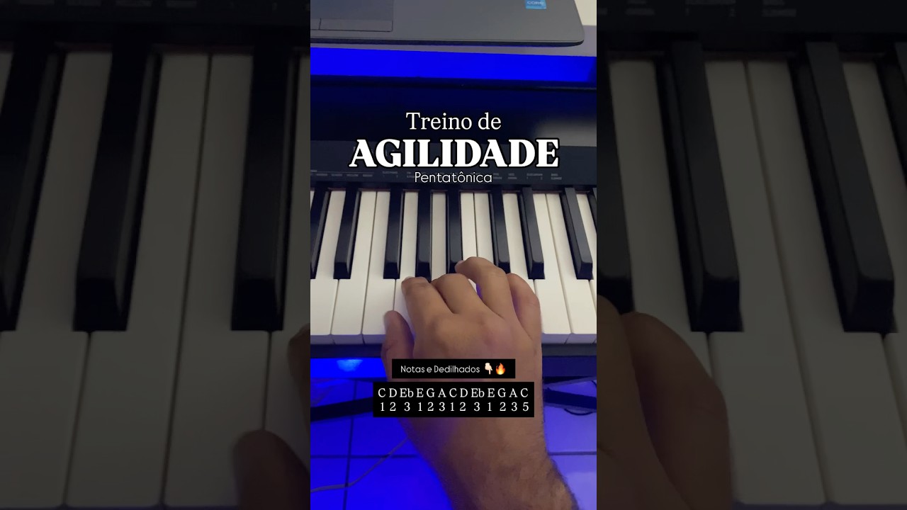 Treino de agilidade no teclado e piano