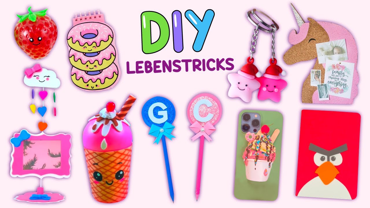 10 DIY LEBENSTRICKS &ndash; WOLKENFOTO HALTER - EINHORN KUNSTHANDWERK - SCHULMATERIAL UND MEHR