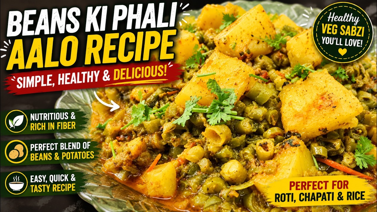 Hyderabadi Binis Ki Phali aalo recipe l Nutritious Green Beans Potato recipe l HT