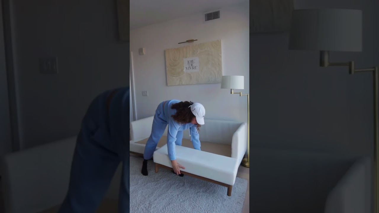 DIY led sofa light 💡How I created renter friendly mood lighting in my living room! #DIY #homehacks