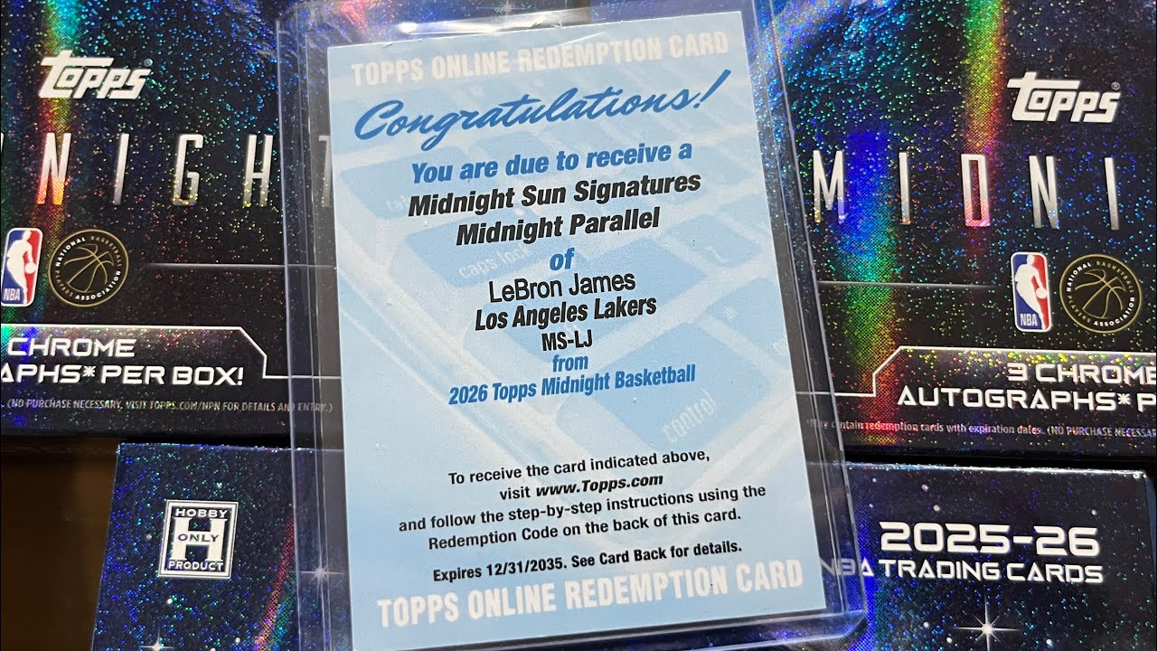 LeBron James midnight auto pulled!! LBJ~代開 2025-26 topps midnight basketball hobby box NBA 