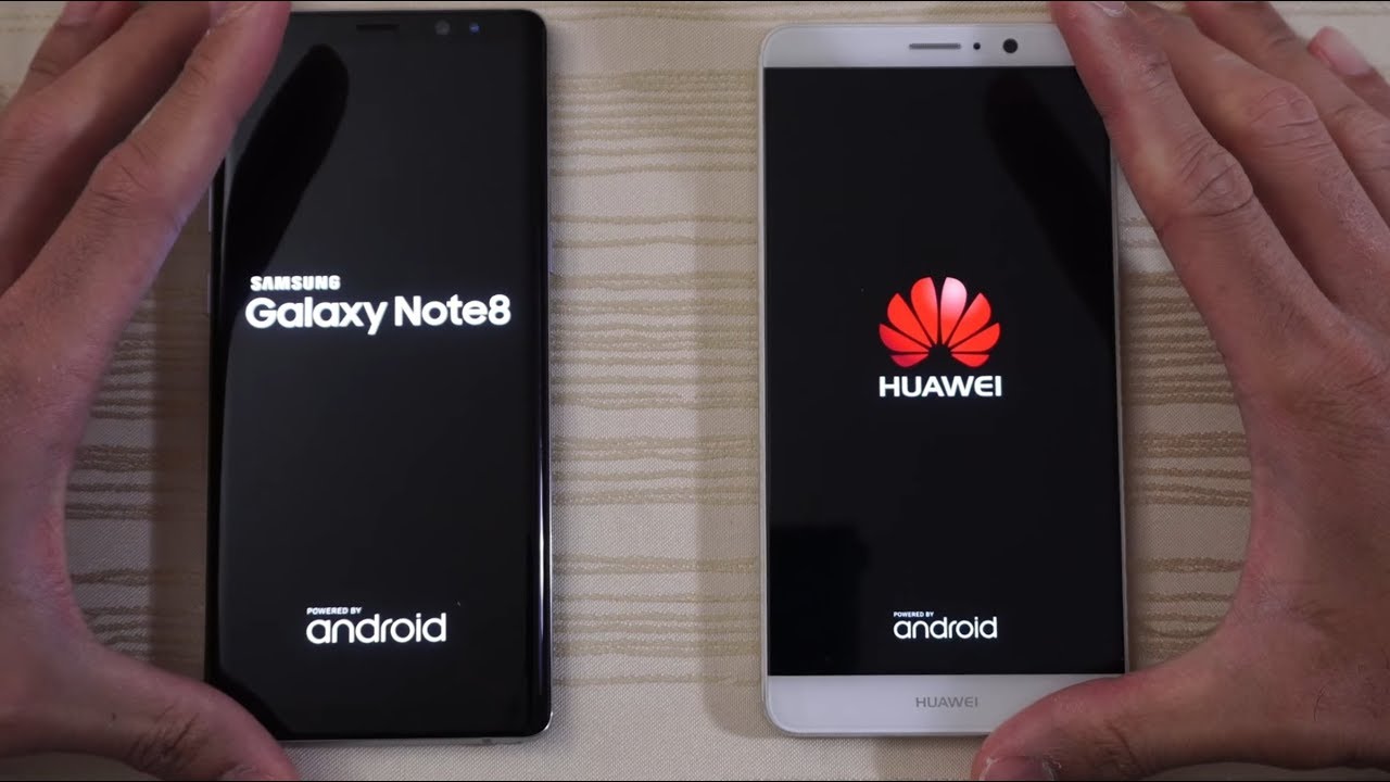 Galaxy Note 8 vs Huawei Mate 9 - Speed Test! (4K)