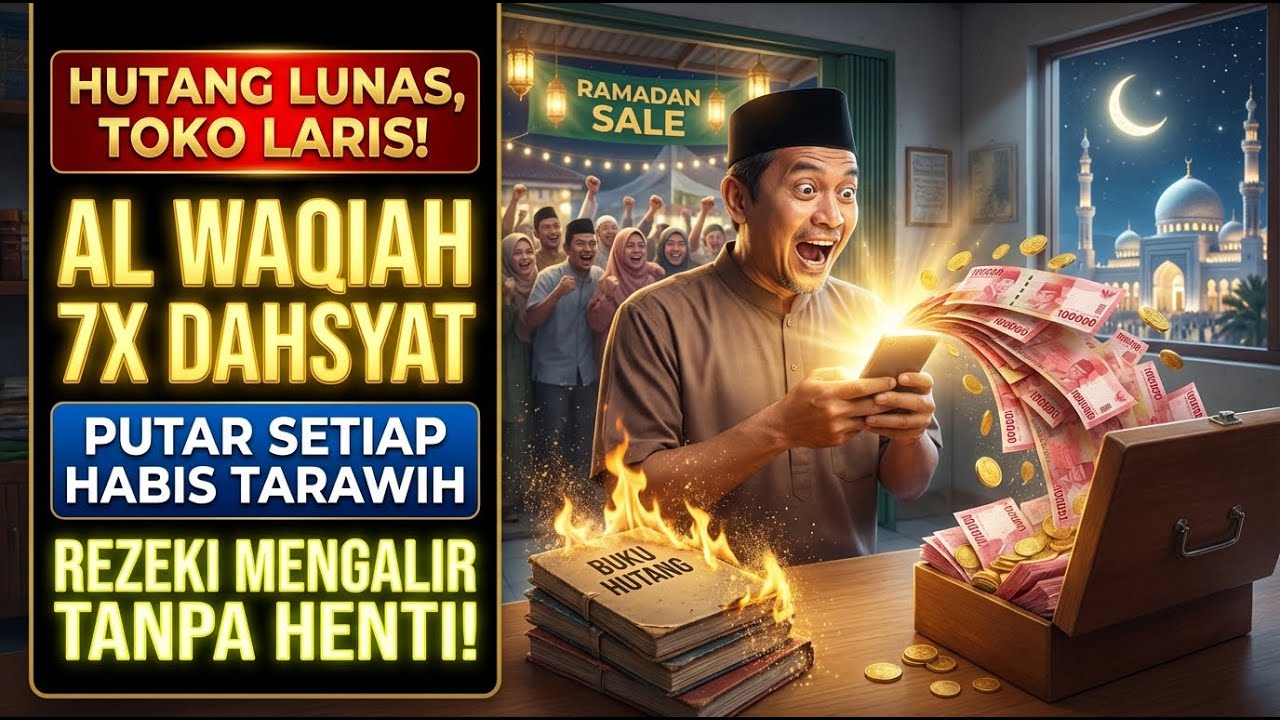 BEBAS MASALAH! Al Waqiah 7x Magnet Rezeki Penghancur Hutang Puasa