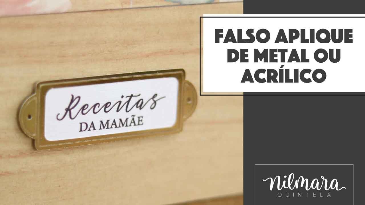 Corte e marcação no papel laminado para efeito acrílico/metal gravado | Nilmara Quintela