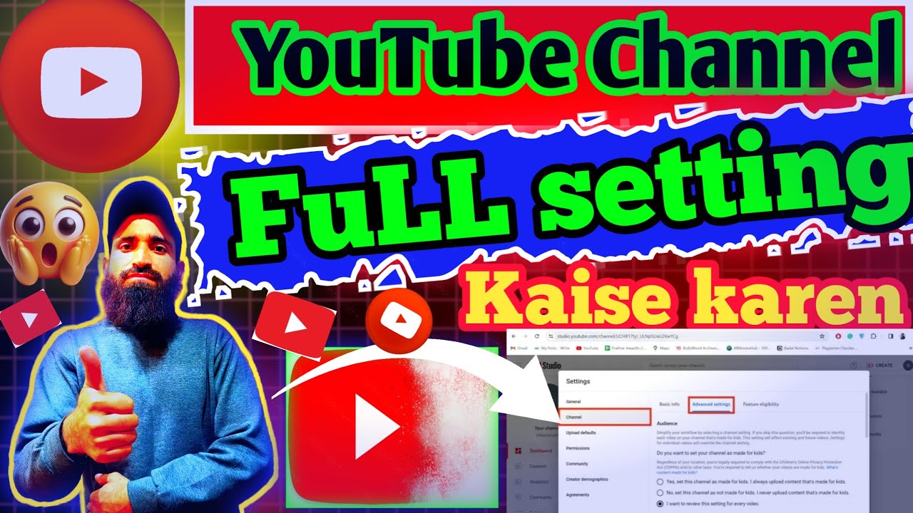 Youtube channel setting kaise kare || How to open youtube channel setting || youtube channel setting