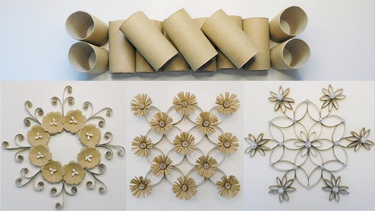 3 Easy Wall Decoration Ideas 😻 Amazing Wall Hanging DIY 💫 Toilet Paper Rolls Recycling Home Crafts