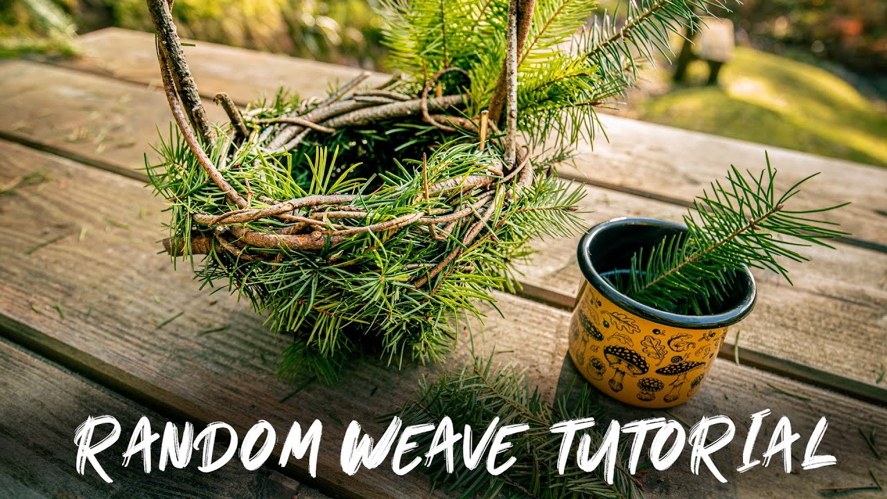 Foraged Random weave basket | Basket weaving tutorial for beginners |  Scented birds nest basket
