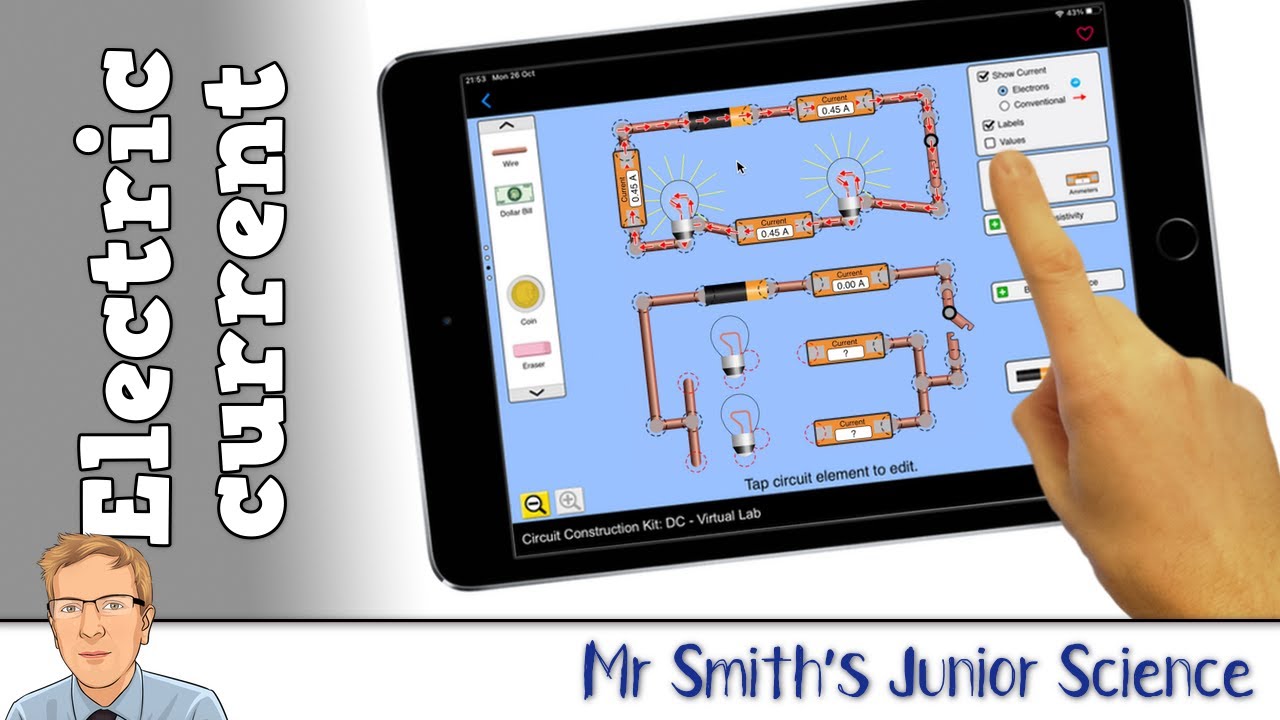 CURRENT IN SERIES & PARALLEL SIMULATION - learn at home with this online simulation