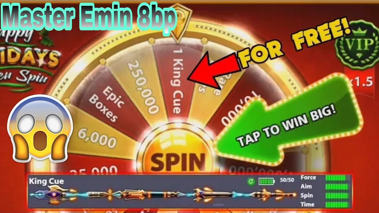 Happy HOLIDAYS Golden spin free king cue 😮 Master Emin 8bp ❤❤