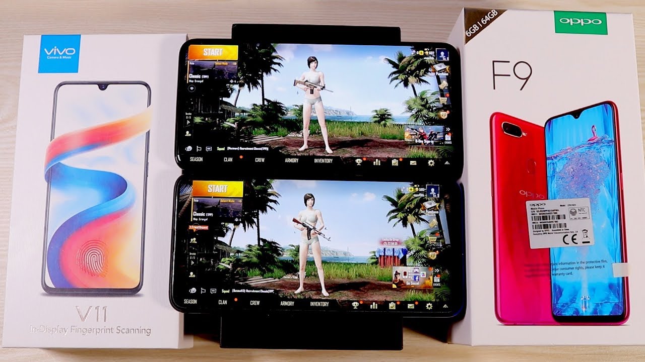 Vivo V11 Vs OPPO F9 Speed and PUBG Test