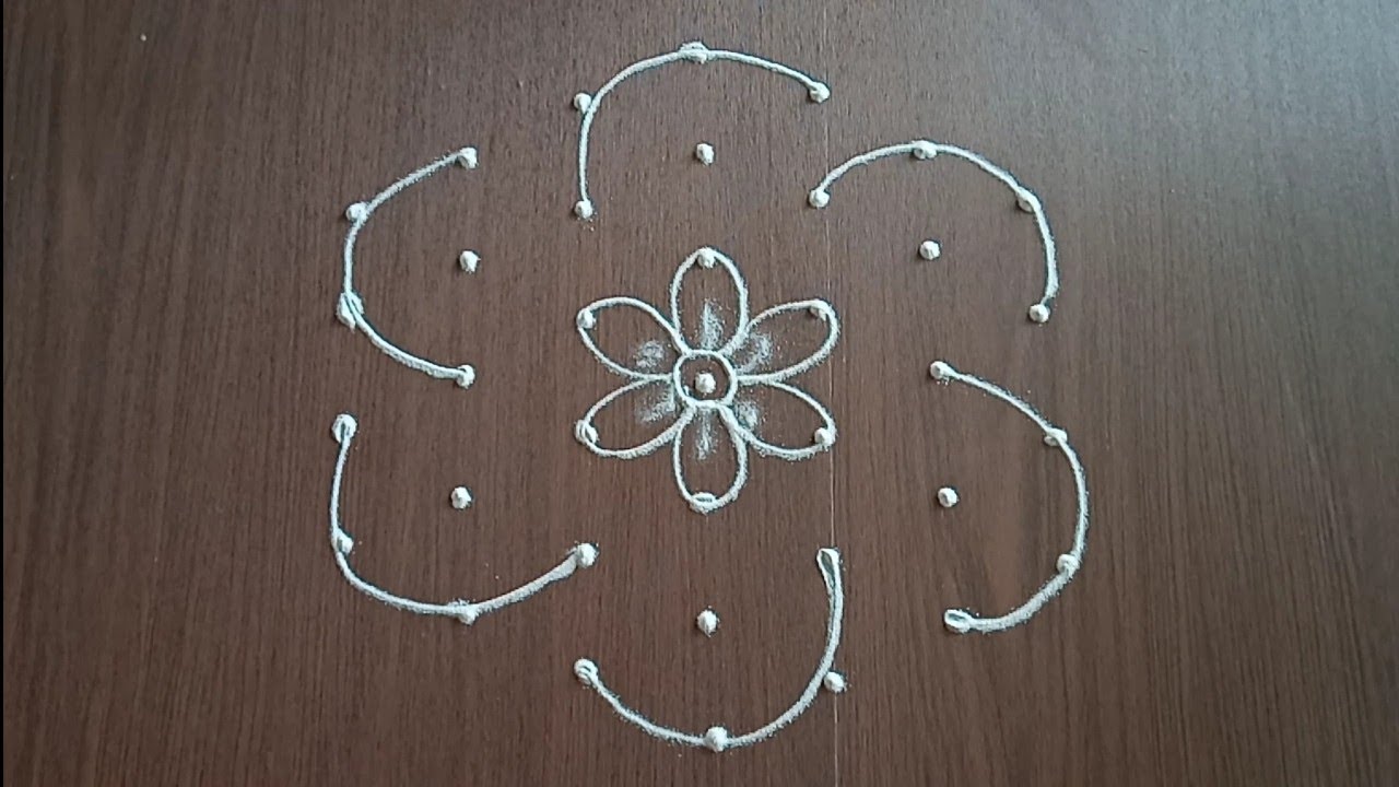 5 చుక్కల బుజ్జి ముగ్గు🤩👌-small muggulu-chukkala muggulu-2025Rangoli-simple muggulu-#haibujjirangoli