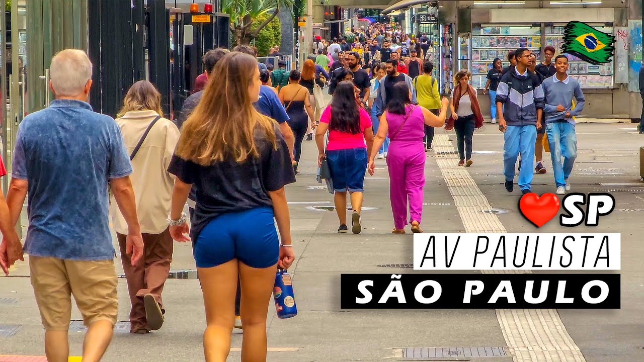 Прогулка по проспекту Паулиста — САН-ПАУЛУ 🇧🇷 БРАЗИЛИЯ 【 4K UHD 】