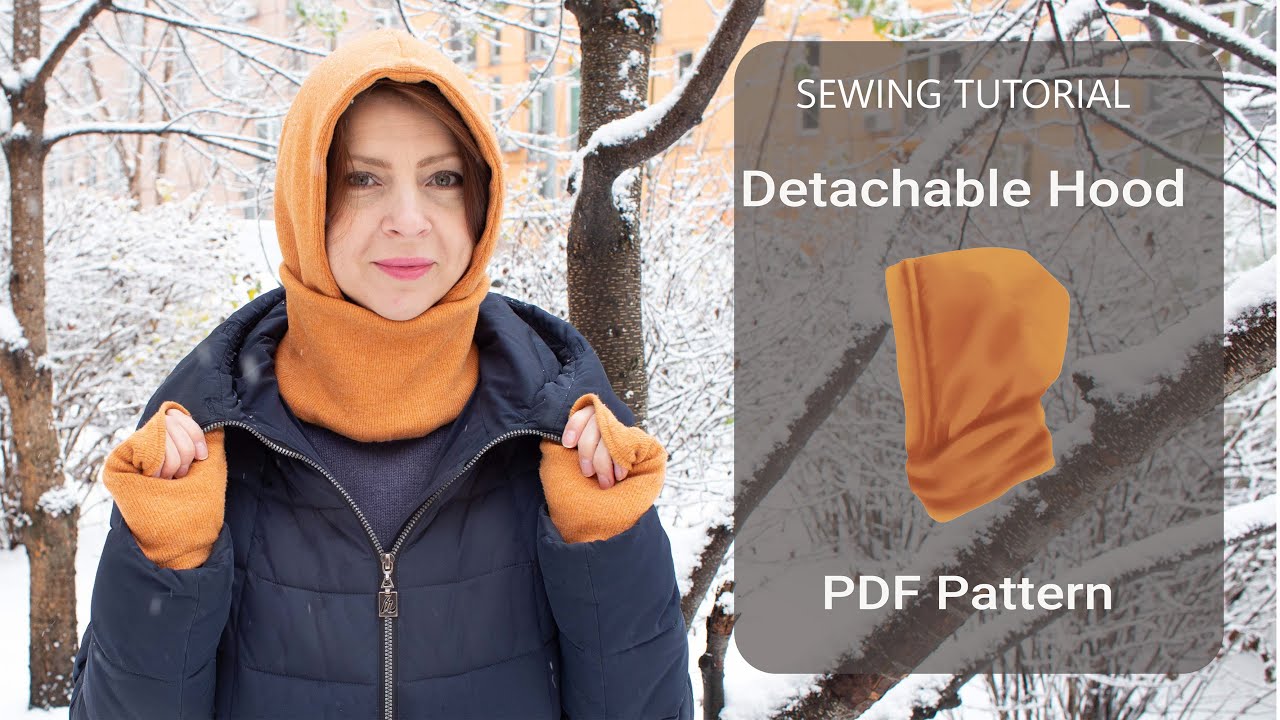 DIY: Hooded scarf sewing tutorial + PDF pattern all sizes