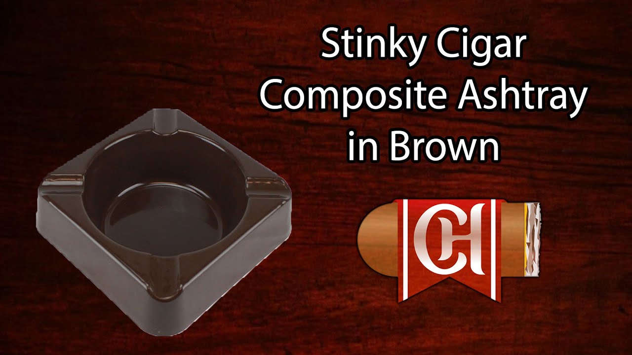 Stinky Cigar Composite Ashtray in Brown
