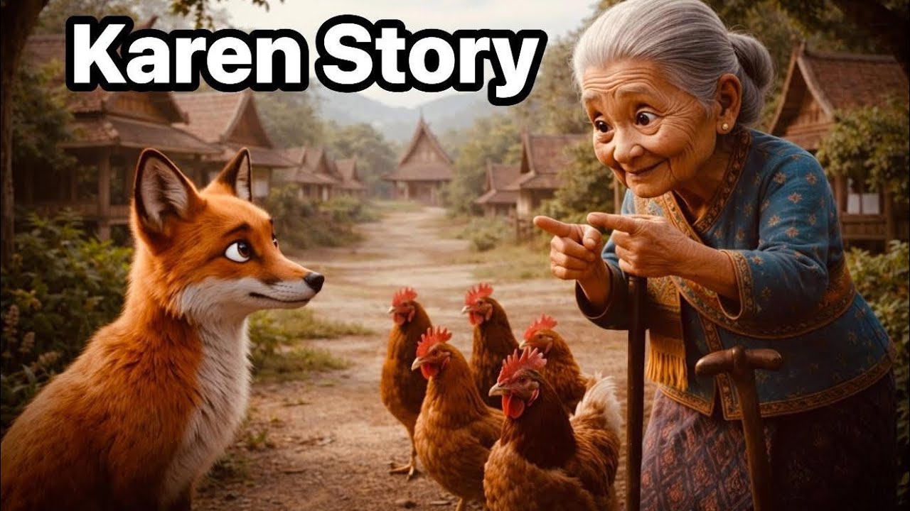 Old Lady with her hens Karen Story EP.18 ဖံတိၢ်နိ #karen  #story 