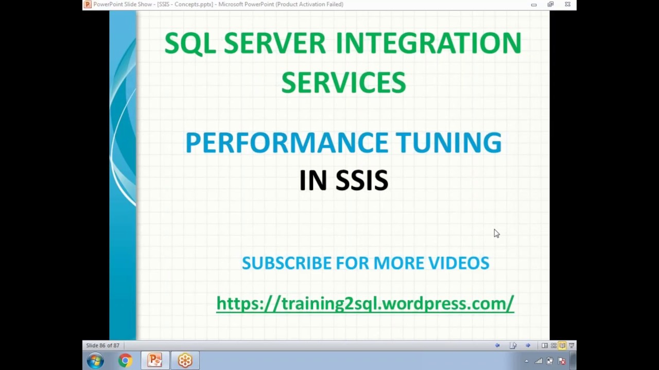 SSIS Performance Tuning Techniques and Tricks