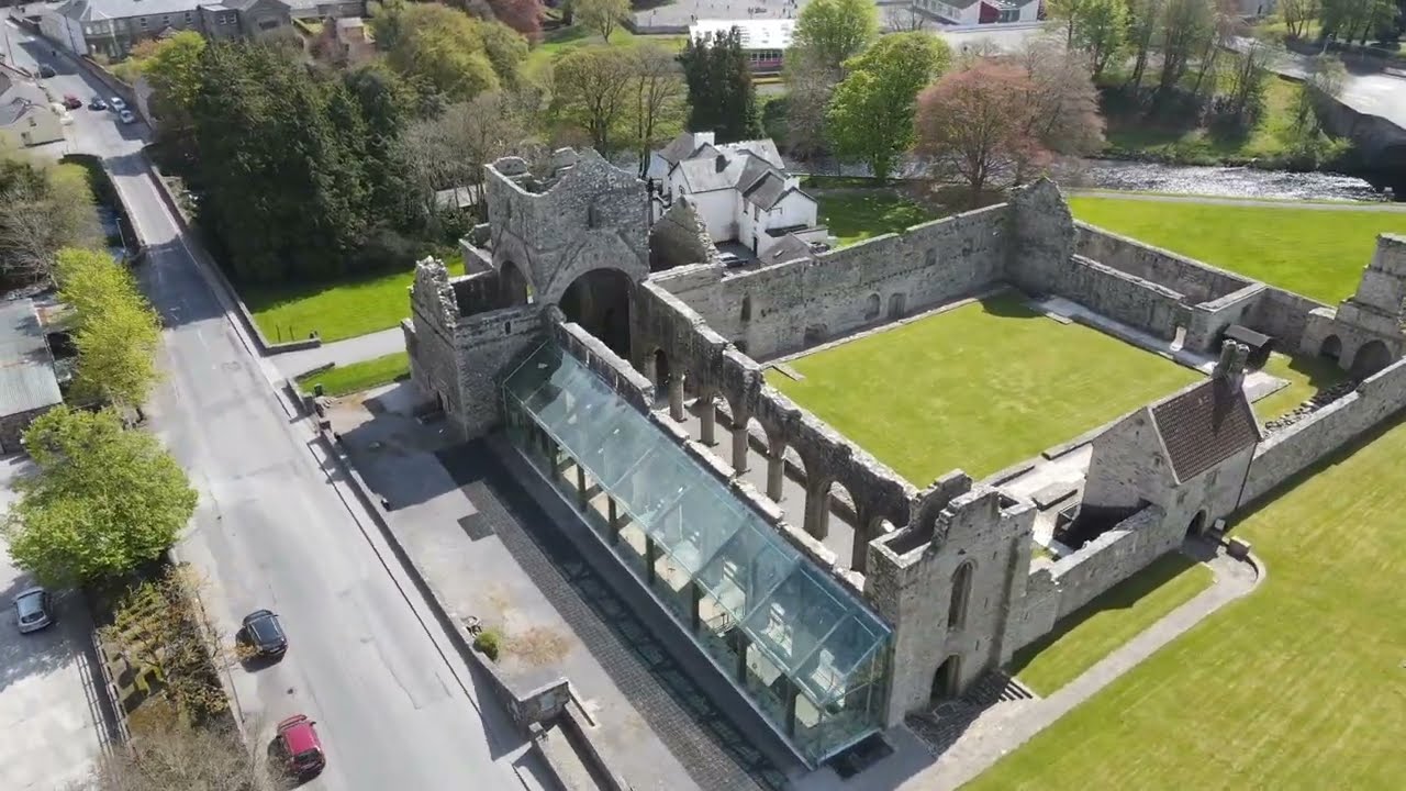 Boyle Abbey Co Roscommon drone view
