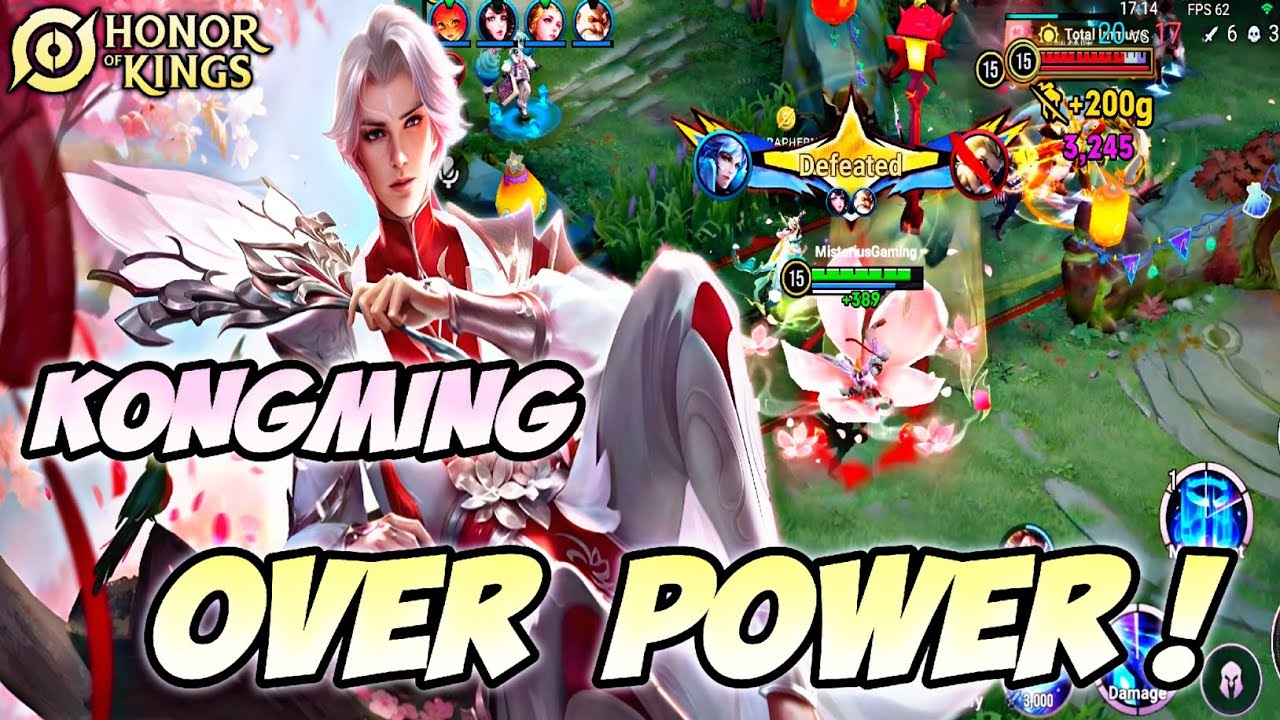 OVER POWER 🔥 KONGMING 100% UNSTOPPABLE! - TECHNIQUE & STRATEGY KONGMING JUNGLE | HONOR OF KINGS