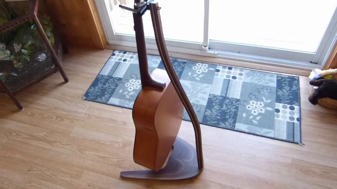 Bent lamination Guitar stand in Walnut and Ash Pt 3