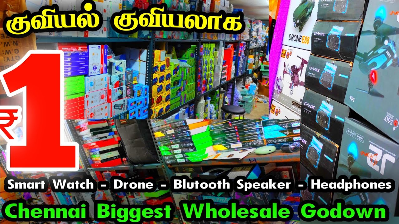 Biggest Mobile Accessories Godown Chennai, Smart Watch, Ear Buds,Bluetooh Headphones, Charger, Cable