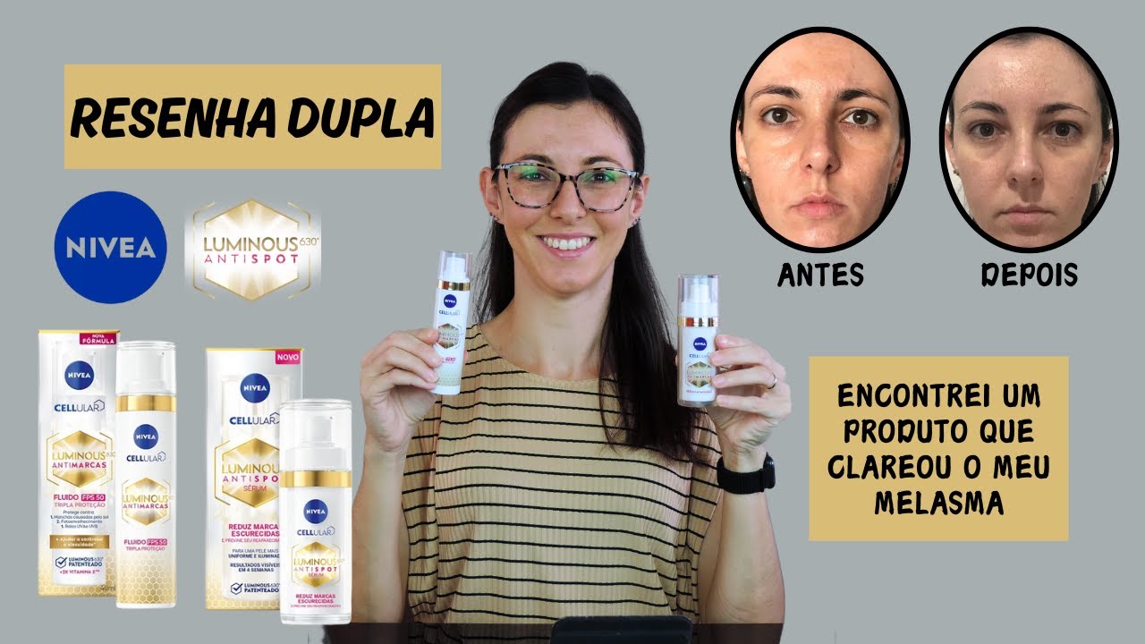 CLAREEI MEU MELASMA com o NÍVEA LUMINOUS 630