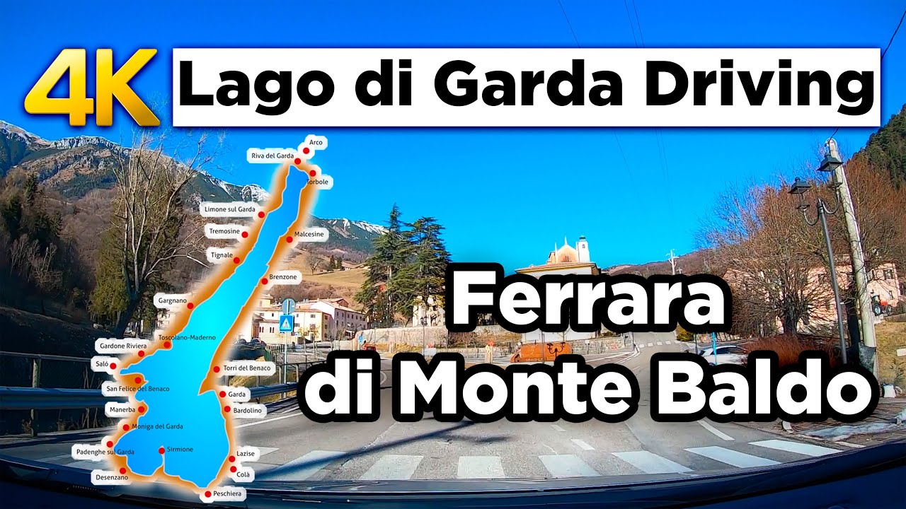 🚗Italy, Driving from Madonna Della Corona to Ferrara di Monte Baldo 2019 (4k Ultra HD 60fps)