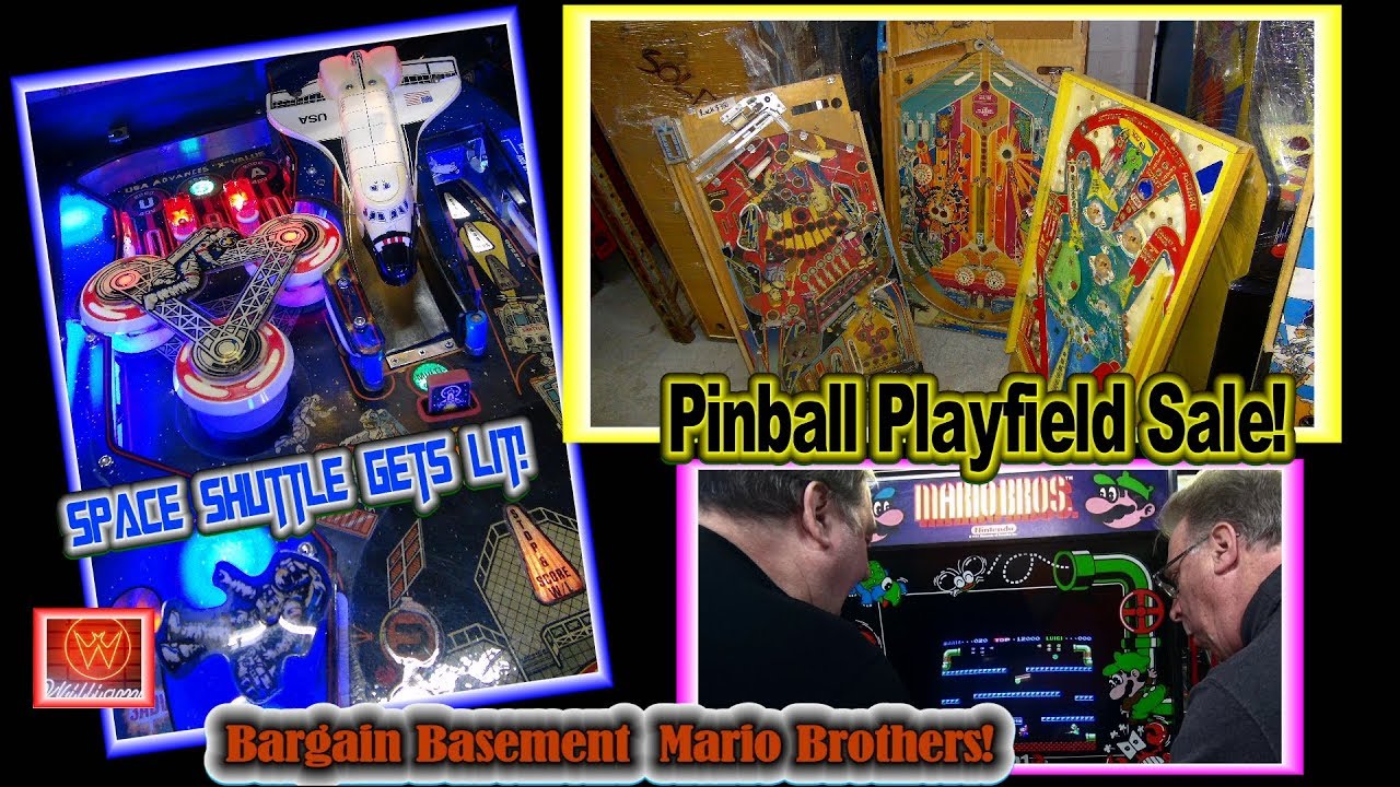 #1455 PINBALL PLAYFIELDS Sale-MARIO BROTHERS-TIME KILLERS Bargains-SPACE SHUTTLE-TNT Amusements