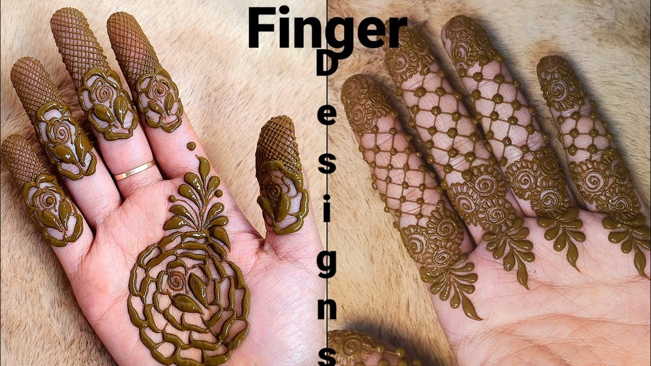3 Easy Finger Mehndi Designs | Simple, Net & Floral Finger Henna for Beginners