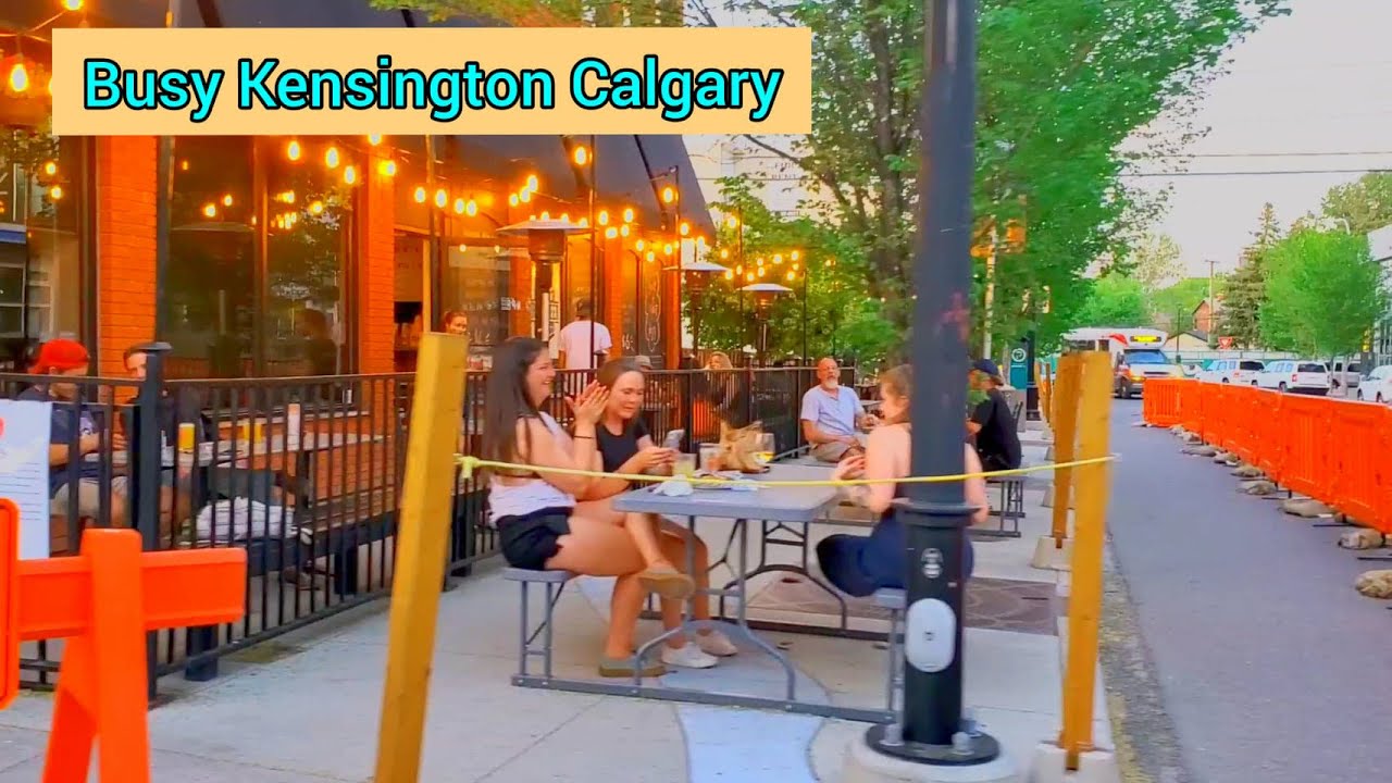 Busy Kensington Calgary Spring Evening Walk on 3rd June 2021 #calgary #KensingtonCalgary #Kensington