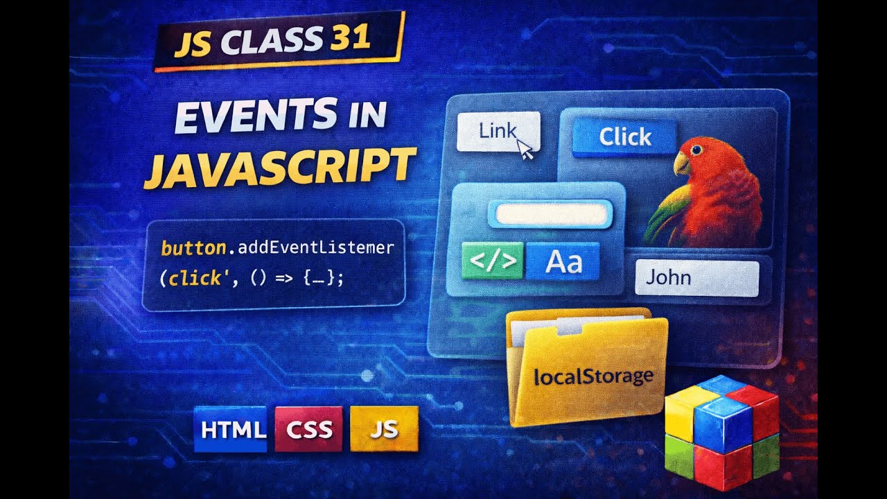 JS Class 31 | Events in JavaScript