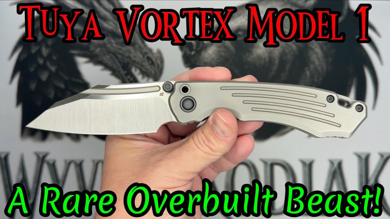Vortex Model 1 by Tuya- An Overbuilt BEAST of a Premium Knife with a Cool blade Pin!  #knifereview