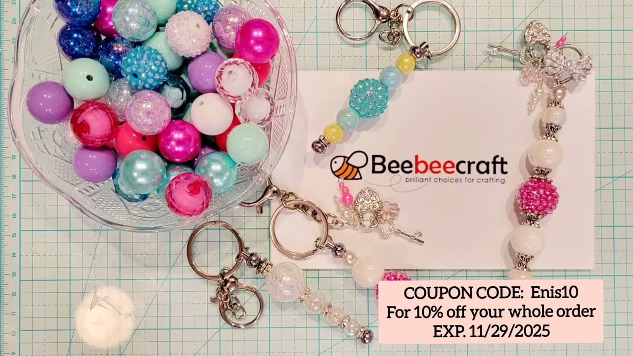 BEEBEECRAFT COLLABORATION PROJECT SHARE | Beaded Pokey Tool & Keychain  |  Craft with Me