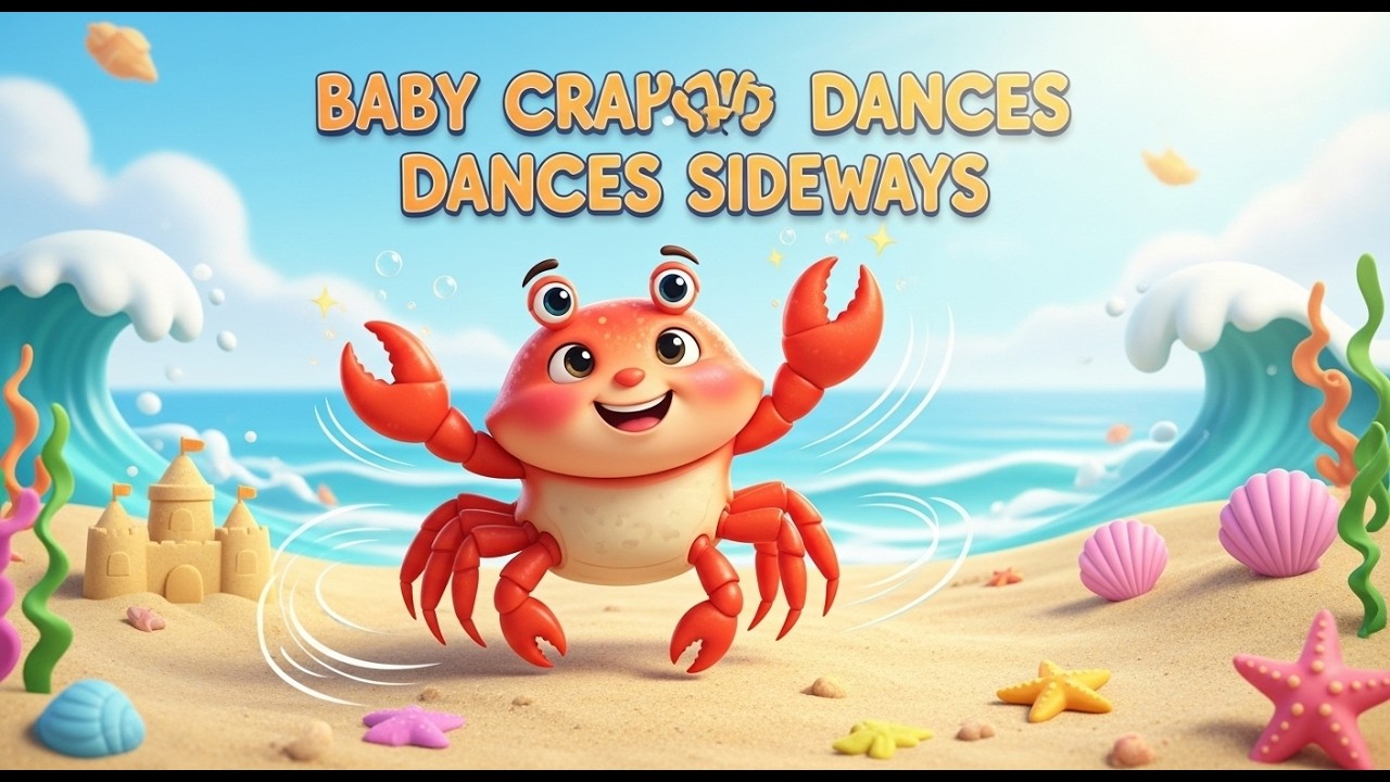 Baby Crab Dances Sideways – Nursery Rhyme, Toddler Learning, Movement, and Beach Fun