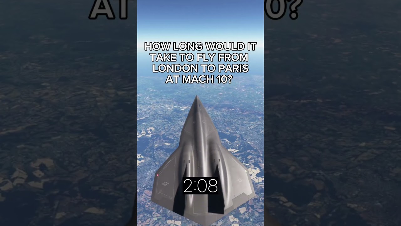 How fast can we fly from London to Paris at Mach 10? #flightsimulator #simulator #topgun #jet #msfs